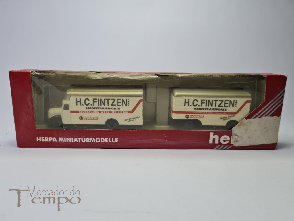 1/87 Herpa Camião com atrelado com publicidade H.C. Fintzen