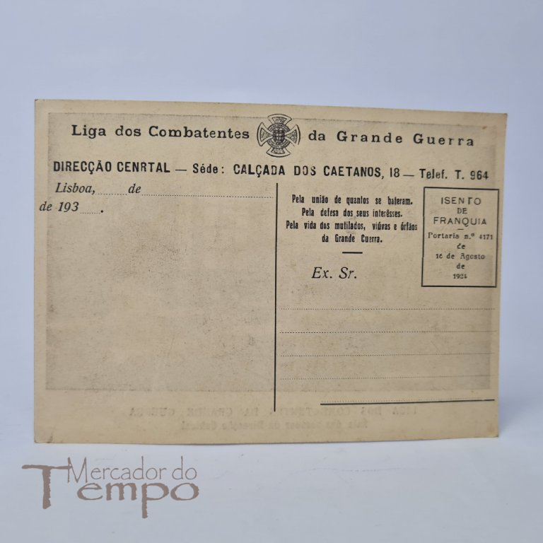 Postal Liga dos Combatentes da Grande Guerra, anos 30