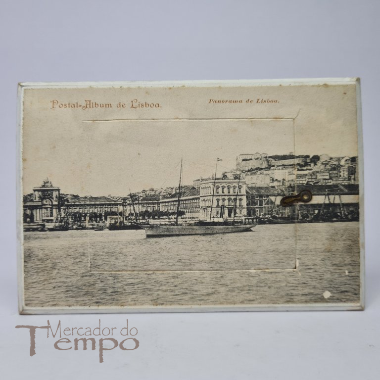 Raro postal album de Lisboa, circulado e datado de 1905