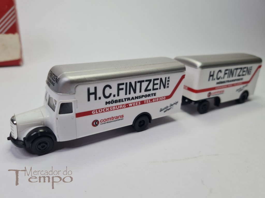 1/87 Herpa Camião com atrelado com publicidade H.C. Fintzen 