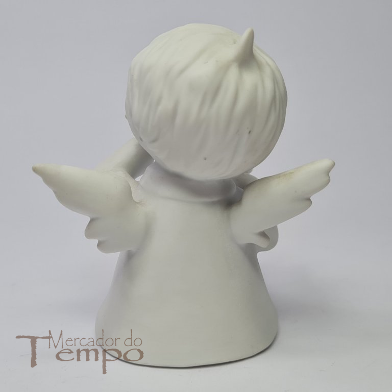 Figura Anjo maroto musico porcelana biscuit da Vista Alegre