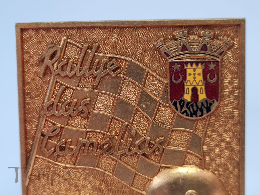 Placa com esmaltes Rallye das Camélias Sintra 1972