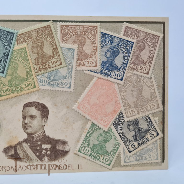 Postal Recordação do Rei de Portugal D.Manoel II