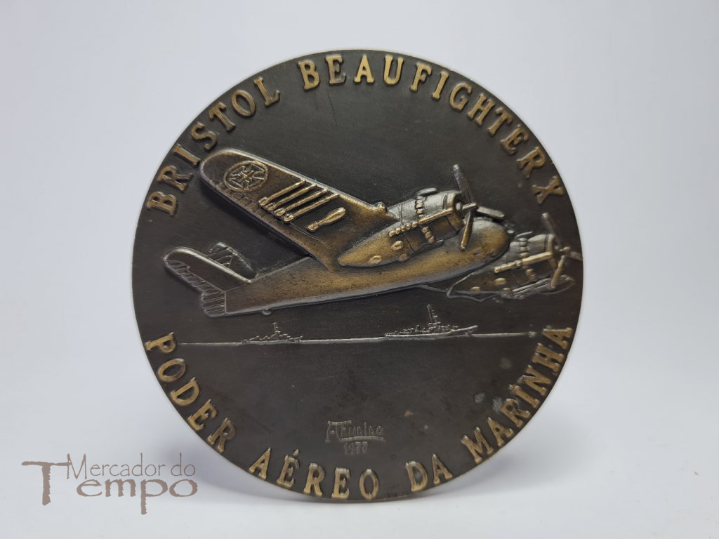 Medalha bronze Bristol Beaufighter X avião militar