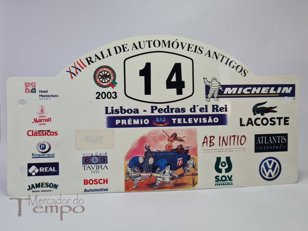 Placa XXII Rali Auto. Antigos Lisboa - Pedras D'El Rei 2003