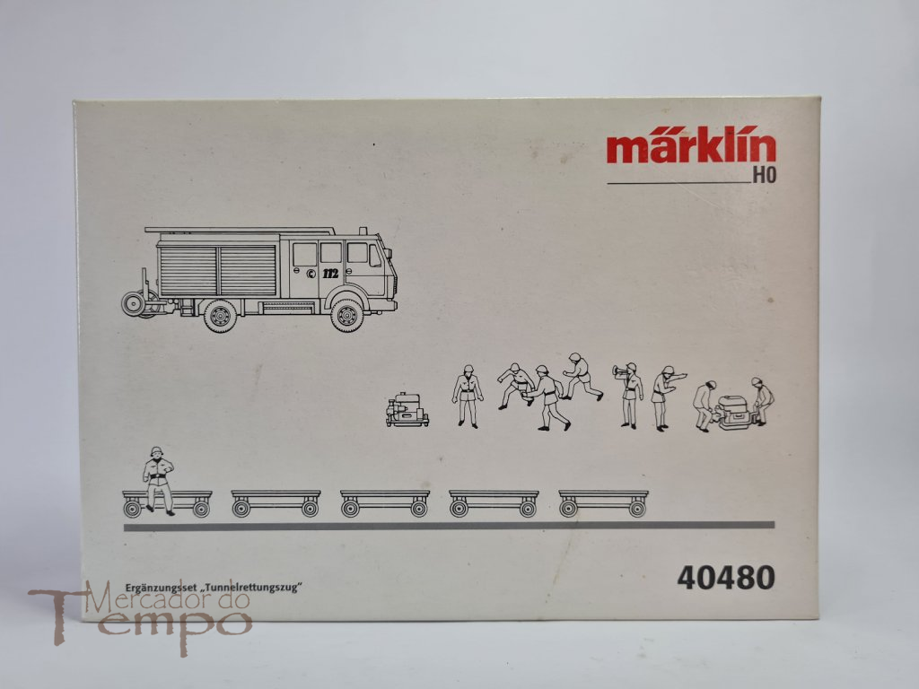 Comboios Marklin - Vagons com Camião e Bombeiros  Ref.40480