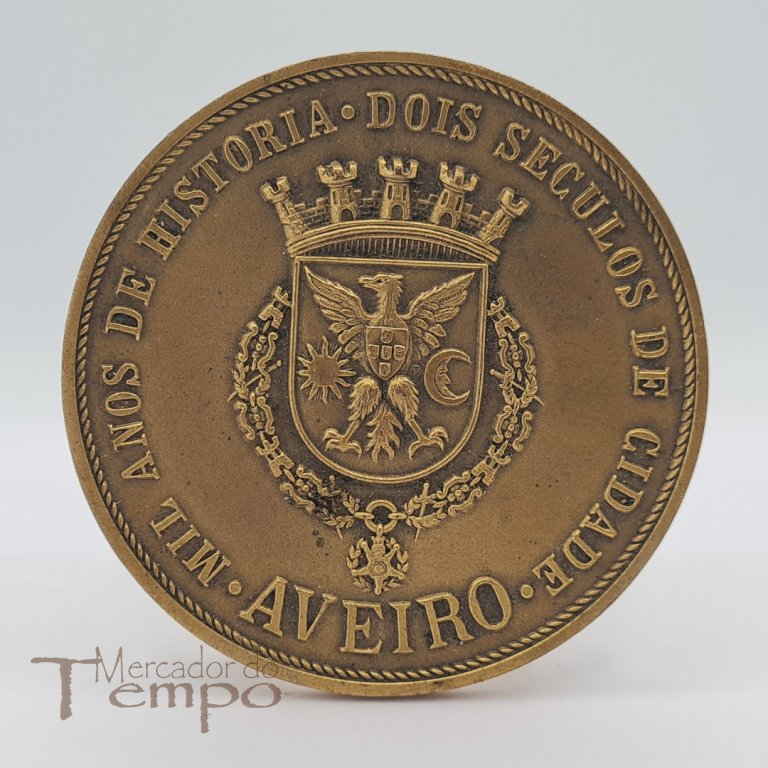 Medalha em bronze comemorativa da Cidade de Aveiro, 1959