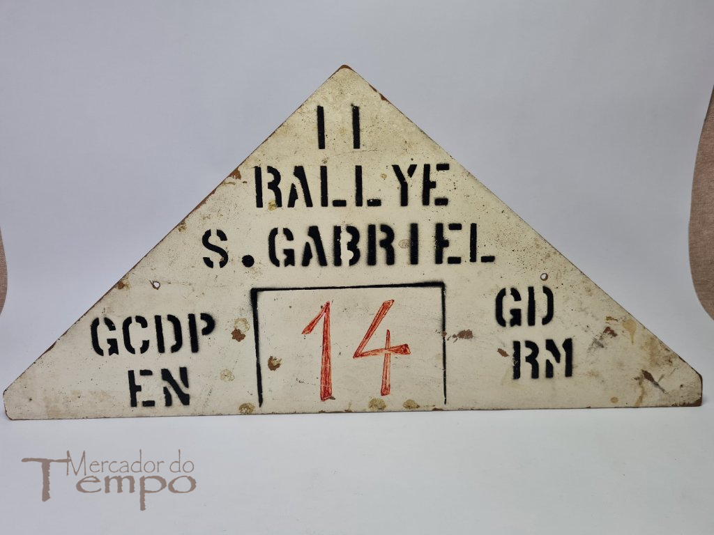 Placa contraplacado do II Rallye S.Gabriel, anos 60