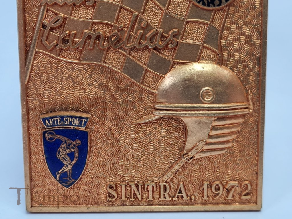 Placa com esmaltes Rallye das Camélias Sintra 1972