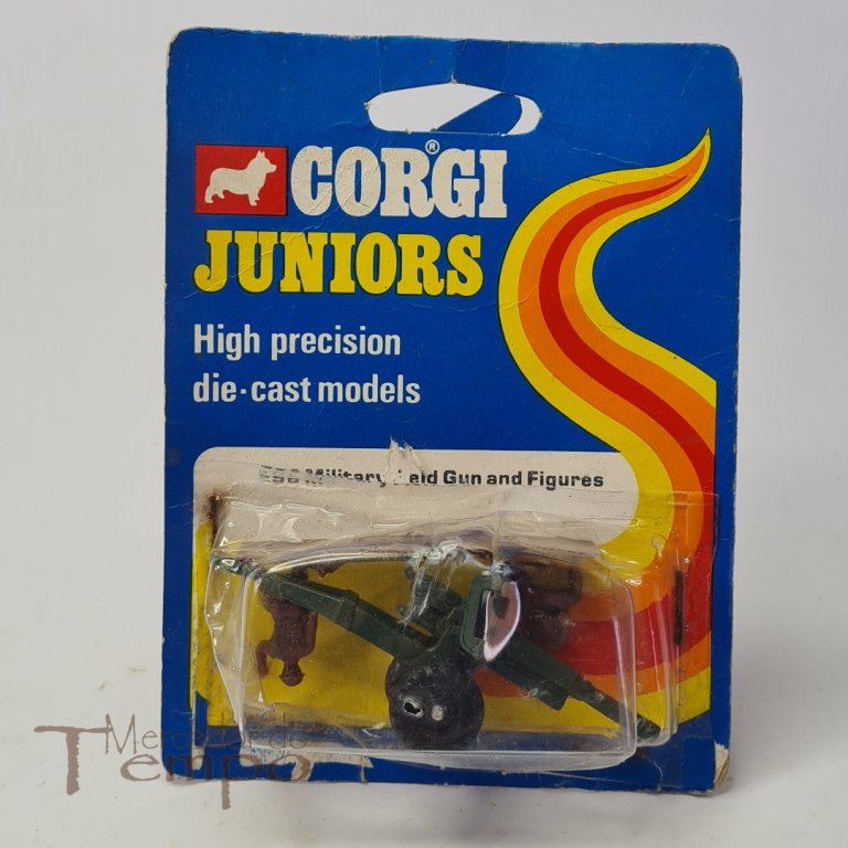 Corgi Juniors, canhão com duas figuras, com blister original