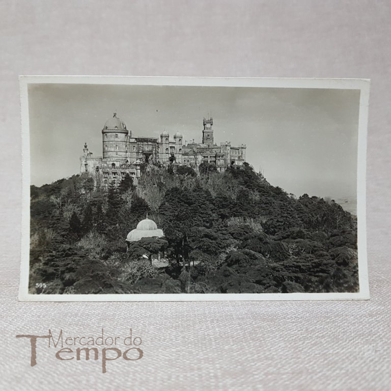 Postal antigo de Sintra Castelo da Pena