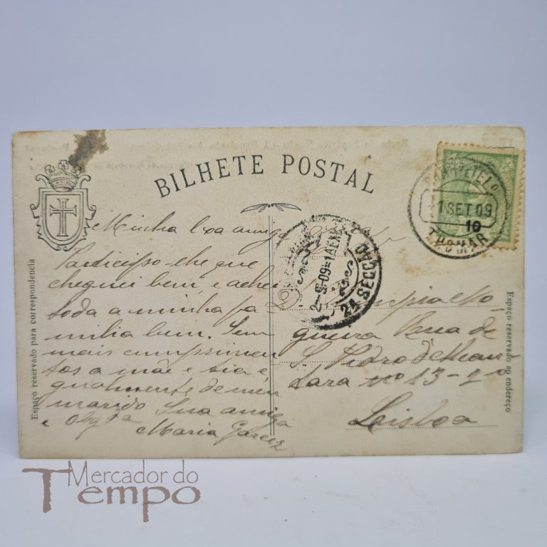 Postal, Thomar - Festa do Espirito Santo - A procissão dos taboleiros, 1909.