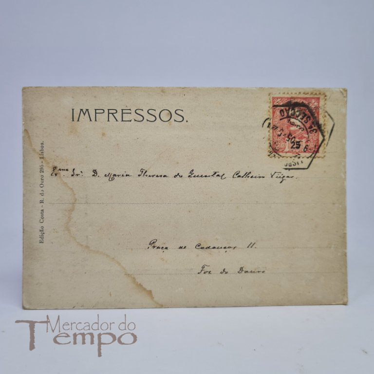 Raro postal album de Lisboa, circulado e datado de 1905