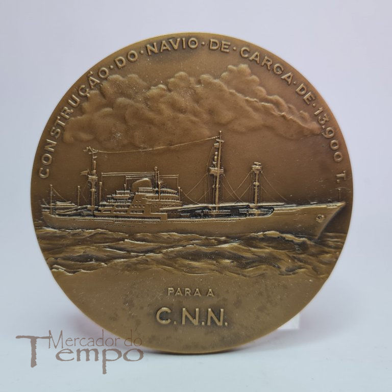 Medalha bronze Arsenal do Alfeite Contrução Navio pra C.C.N. 1963