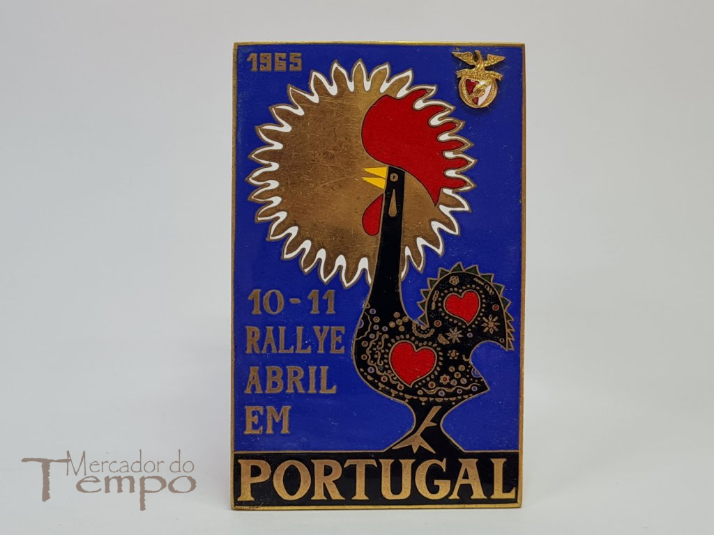 Chapa esmaltada Rallye Abril em Portugal 1965