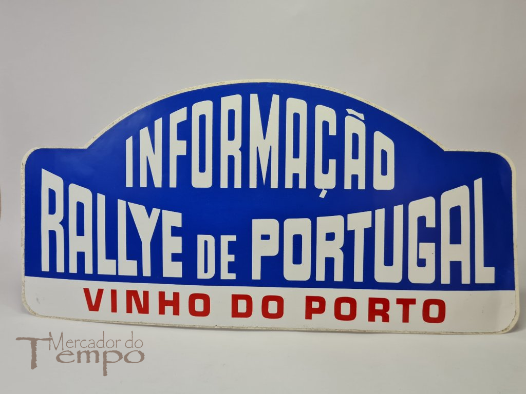 Placa/Autocolante para porta de carro Rallye de Portugal, Informação,  anos 80