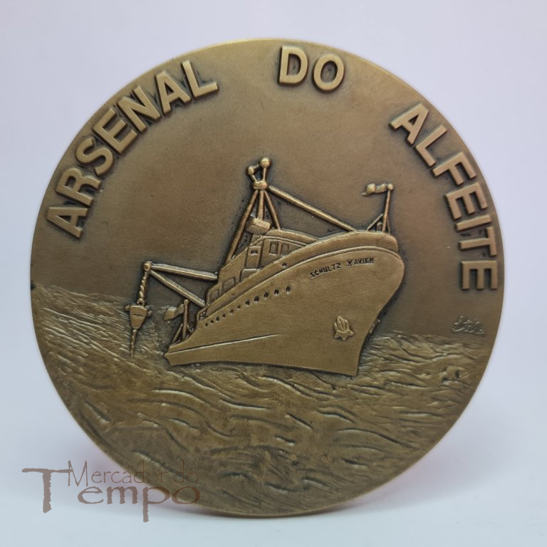 Medalha bronze Arsenal do Alfeite Marinha Guerra Portuguesa 1971