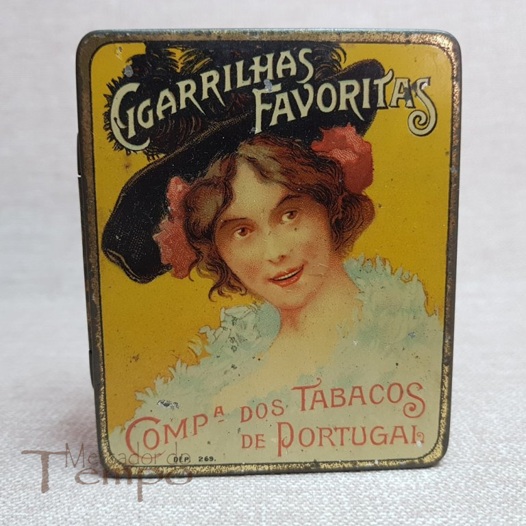 Caixa em lata Cigarrilhas da Companhia dos Tabacos de Portugal