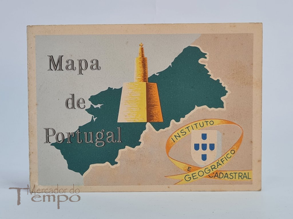 Mapa de Portugal desdobrável do Instituto Geográfico e Cadastral : Mercador  do Tempo